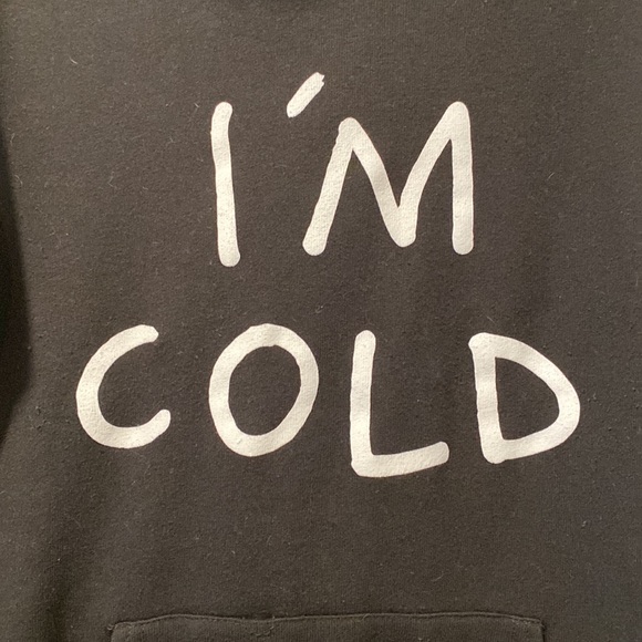 Canvas XS Black I’m Cold Hoodie - Picture 2 of 11